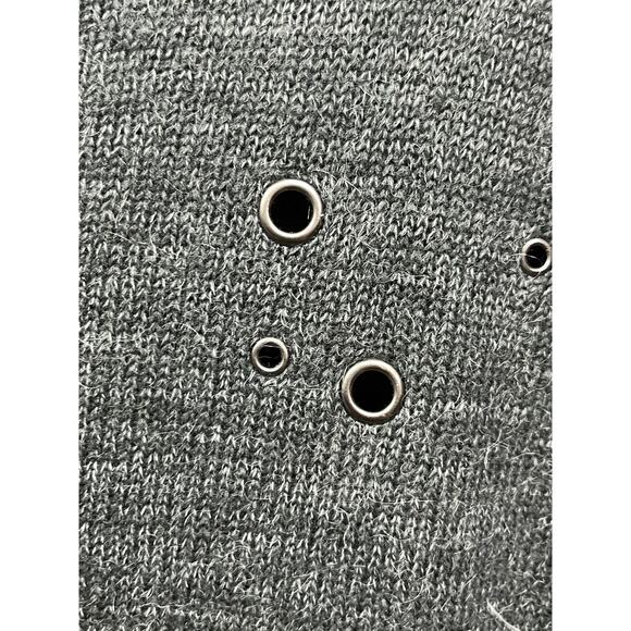 EXPRESS Sweater Womens small gray wool/mohair blend grommet Pullover Casual - Picture 7 of 7